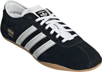 adidas Tokyo Low Top Suede Sneaker in Black/White/Gum at Nordstrom, Size 9
