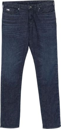 Emporio Armani Cotton Elastane Pockets Pants - Heren - Slim Fit Jeans - Blauw - W30 - Katoen - Jeans