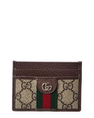 Gucci Ophidia Gg Supreme Canvas & Leather Card Case