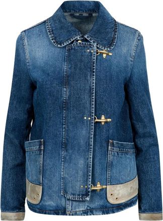 Fay 3 Haak Denim Jas - Dames - Spijkerjassen - Blauw - L - Denim - Jassen