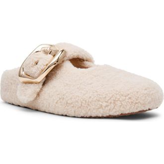 Steve Madden Cloudy Faux Shearling Mule in Natural at Nordstrom, Size 6.5