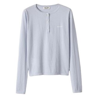 Miu Miu Henley Cashmere T-shirt