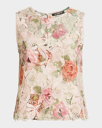 Emanuel Ungaro Remy Floral Broderie Blouse