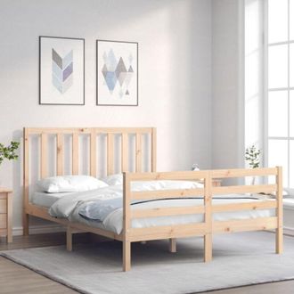 vidaXL Estructura De Cama Sin Colch&oacute;n Madera Maciza De Pino 140x190 Cm Vidaxl