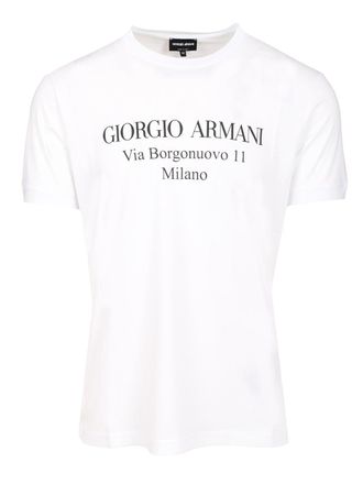 Giorgio Armani Cotton T-Shirt Bianco-Uomo