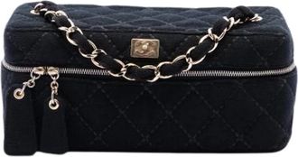 Chanel Pre-owned Vanity Bag - Dames - Vintage Handtas - Zwart - ONE Size - Leer - Vintage