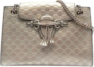 Gucci Pre-owned Shoulder Bags, female, Beige, Size: ONE SIZE Pre-owned Emily Shoulder Bag