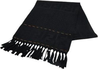 Fendi Pre-owned Scarves, female, Black, Size: ONE SIZE Pre-owned Stole