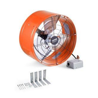 OEM Ventilador De Montaje A Dos Aguas, Extractor De Aire Para &Aacute;tico Con Termostato Ajustable Y Malla Exterior, 1650 Cfm, Para Techo, Garaje Y Tienda, 380 