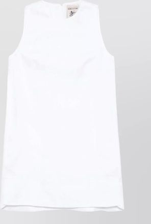 Semicouture sheena linen shift dress round neckline