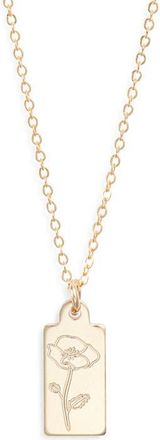 Set & Stones Tawney Birth Flower Pendant Necklace in Gold /August at Nordstrom