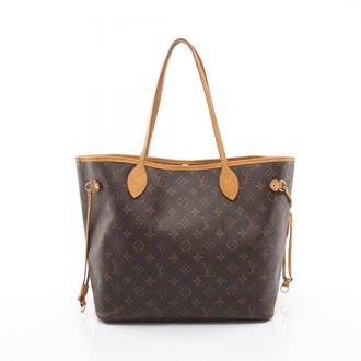Louis Vuitton Brown Monogram Coated Canvas Leather Tote Bag (Pre-Owned)