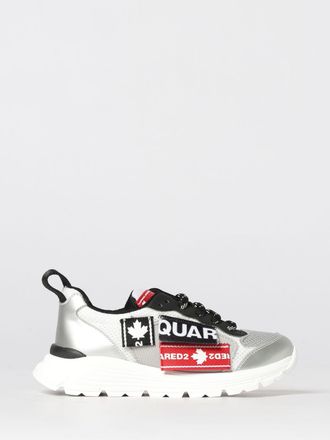Dsquared2 Laminated Leather And Mesh Sneakers