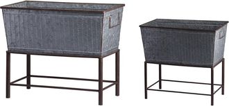 A&B Home Set Of 2 Zale Planters With Stands