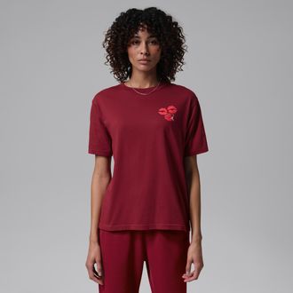Nike Jordan Womens Jordan Flight Graphic T-Shirt in Red | IF0797-677