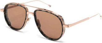 Thom Browne Ues 929A 710 Zonnebrillen - unisex - Zonnebrillen - Bruin - 56 MM - Accessoires