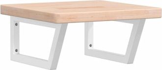 vidaXL Basin Shelf Wall Mounted Steel and Solid Wood Oak vidaXL