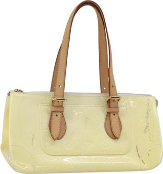 Louis Vuitton Rosewood Avenue Handbag Monogram Vernis Yellow Patent_Leather Handbag (Pre-Owned)