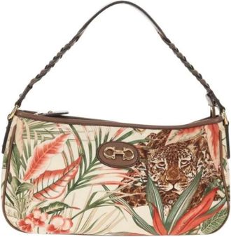 Ferragamo Pre-owned Shoulder Bags, female, Multicolor, Size: ONE SIZE Pre-owned Nylon Shoulder Bag