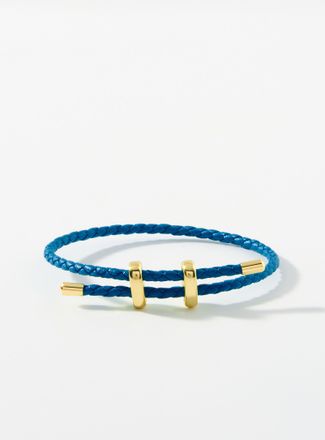 Simons Womens Braided faux-leather bracelet