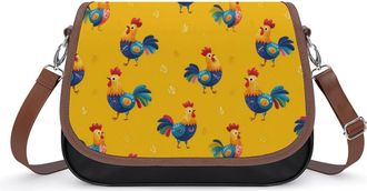 Generic Cute Roosters Pattern Fashion Womens Crossbody Bags Novelty Handbag Shoulder Bag Purse