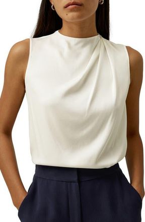 LilySilk Womens Sleeveless Minimalist Silk Top in White at Nordstrom, Size X-Small