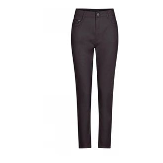 C.Ro Dark Grey Suzanne Trousers with Zipper Detail - female - C.Ro - Slim-fit Trousers - Gray - 3XL - Trousers