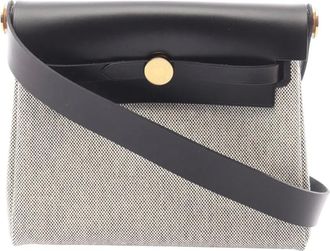 Herm&egrave;s Borsa a tracolla Toile and Vache Mini Herbag 2025 - Marrone