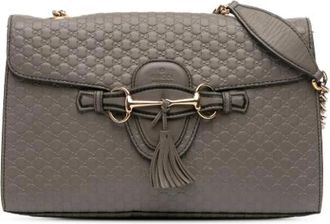 Gucci Pre-owned Shoulder Bags, female, Gray, Size: ONE SIZE Pre-owned Shoulder Bag