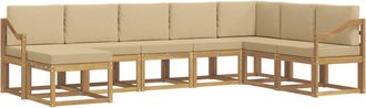 vidaXL Conjunto De Sof&aacute;s De Exterior 8 Uds. Y Beige Vidaxl