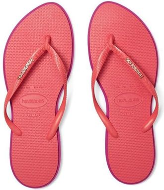 Havaianas Slim Point Sandals Womens Sandals Rose Gum/Tropical Coral : EU 41-42 (US Womens 11-12) M, Rubber