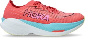Hoka One One Mens Mach X 2 Racing Shoes In Grapefruit / Electric Coral