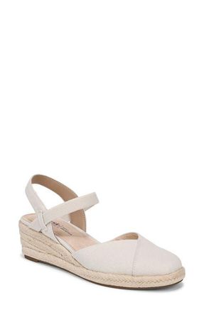 Life Stride Pilar Slingback Espadrille Platform Wedge Sandal in Bone at Nordstrom, Size 7.5