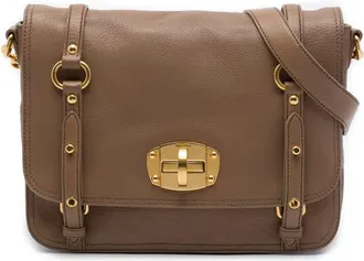 Miu Miu Pre-owned Miu Miu Cervo Deerskin East West Pattina Crossbody Ladies ND3897SCA19OQW10