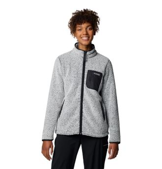 Columbia West Bend II Jacket Womens Heather Gray Fleece Full Zip GBO3928