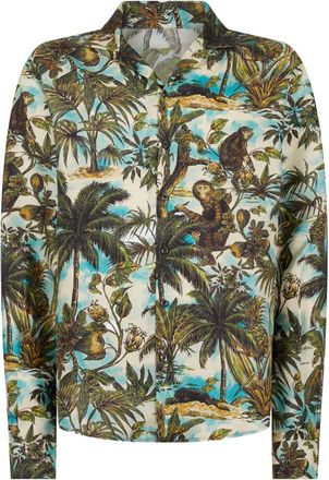 Dsquared2 Overhemd met aapprint - Beige