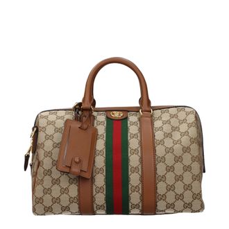 Gucci Ophidia Donnas Borsa a mano in tessuto Beige/Marrone Chiaro