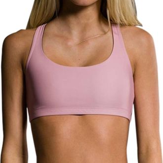 Onzie Chic Low Impact Sports Bra In Onz Blush