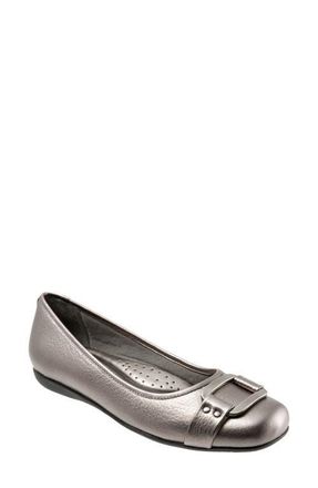 Trotters Sizzle Signature Flat - Multiple Widths Available in Pewter Metallic at Nordstrom, Size 10.5