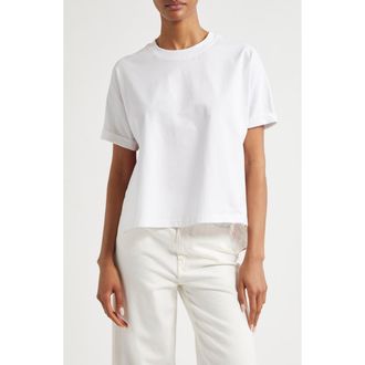 3.1 Phillip Lim Floral High Low Cotton T-Shirt in White Multi at Nordstrom Rack, Size Small