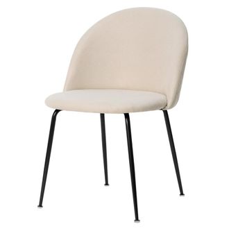 Koketto Home Silla de comedor tapizada beige con patas negras