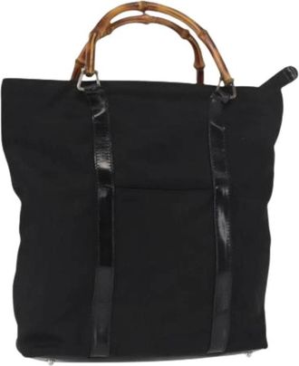 Gucci Pre-owned Nylon Tote Bag - Dames - Vintage Shopper - Zwart - ONE Size - Nylon - Vintage