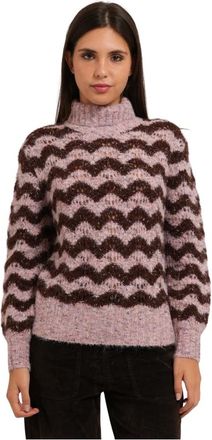 Gaud&igrave; Truien & Vesten, Dames, Veelkleurig, XS, Wol, Turtleneck Trui