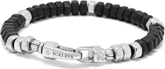 Nialaya Bracciale Hex Bead - Nero
