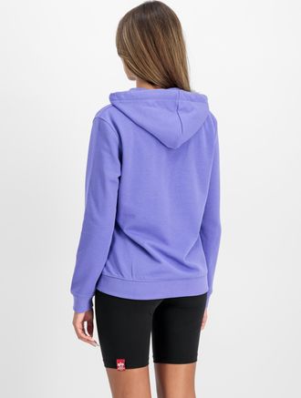 Alpha Industries Hoodie ALPHA INDUSTRIES New Basic Hoodie BL W, Damen, Gr. XS, lila (electric violet), Obermaterial: 80% Baumwolle, 20% Polyester, regular fit, Sweatsh
