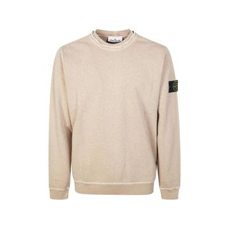 Stone Island Logo-patch Crew-neck Sweatshirt