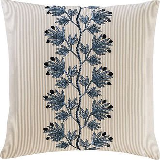 Ballard Designs Apolline Embroidered Stripe Pillow - 20 x 20 - Ballard Designs