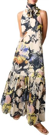 Alessia Santi Longuette Jurk - Dames - Maxi kleedjes - Veelkleurig - XS - Katoen - Kleedjes