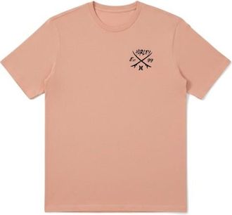 Hurley Tee S/S Printing Press Evy T-Shirt f&uuml;r Herren | beige/rosa
