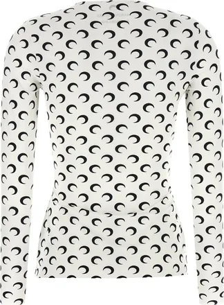 Marine Serre Moon-Printed Jersey T-Shirt - White